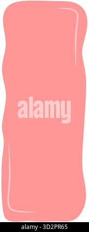 Hand Drawn Pink Squiggle Rectangle Frame Stock Vector