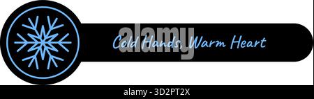 Blue Snow Flake Label Lid Seal Stock Vector