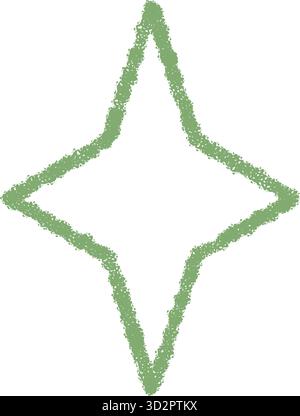 Festive Crayon Outline Firework Star Stock Vector