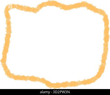 Wavy Crayon Outline Quote Box Stock Vector