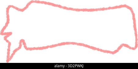 Chalk Squiggle Talk Bubble Contour Stock Vector