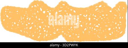 Orange Crayon Fluid Squiggle Quote Box Stock Vector