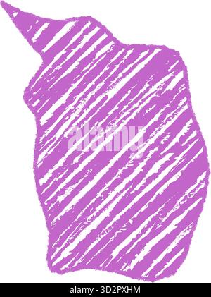 Diagonal Chalk Squiggle Speech Bubble Stock Vector