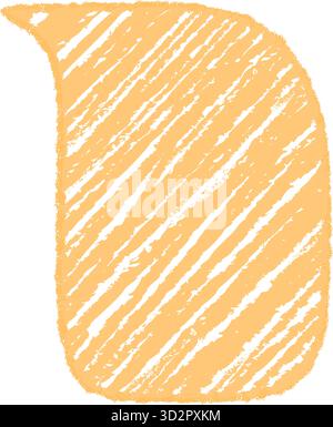 Fluid Crayon Scribble Speech Balloon Stock Vector
