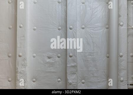 Inside View of Vessel Insulation – Industrial Thermal Texture Background Stock Photo