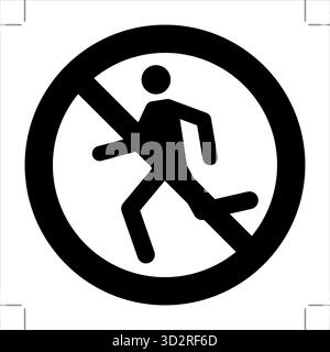 The ISO 7010 Standard Prohibition Pictogram features a universal no-symbol (red circle with a diagonal line) to indicate prohibited actions, ensuring Stock Vector