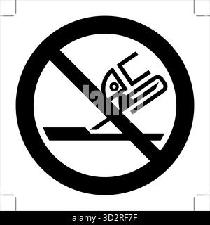The ISO 7010 Standard Prohibition Pictogram features a universal no-symbol (red circle with a diagonal line) to indicate prohibited actions, ensuring Stock Vector