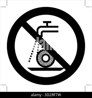 The ISO 7010 Standard Prohibition Pictogram features a universal no-symbol (red circle with a diagonal line) to indicate prohibited actions, ensuring Stock Vector