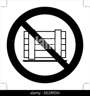The ISO 7010 Standard Prohibition Pictogram features a universal no-symbol (red circle with a diagonal line) to indicate prohibited actions, ensuring Stock Vector