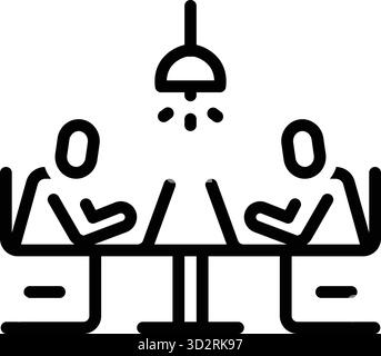 Icon for co working spaces, co working Stock Vector