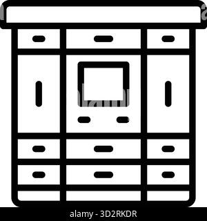Icon for parcel lockers, parcel Stock Vector