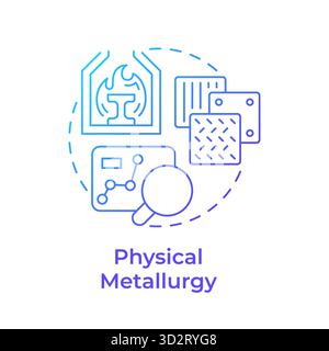 Physical metallurgy blue gradient concept icon Stock Vector