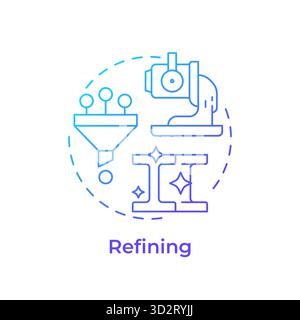 Refining blue gradient concept icon Stock Vector