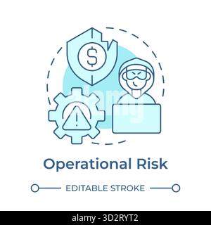 Operational risk soft blue concept icon Stock Vector