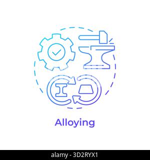 Alloying blue gradient concept icon Stock Vector