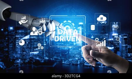 AI drives data-driven decisions with intelligent analytics, smart data visualization, and cloud-based tools that process, interpret, and guide strateg Stock Photo