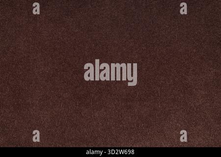 Dark brown suede fabric texture Stock Photo