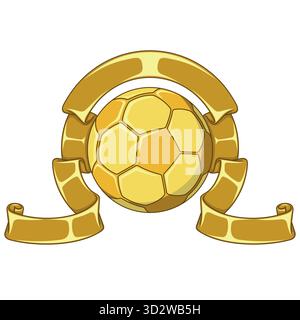 Soccer ball with tape, Soccer ball for team sports, Black and white soccer ball Stock Vector