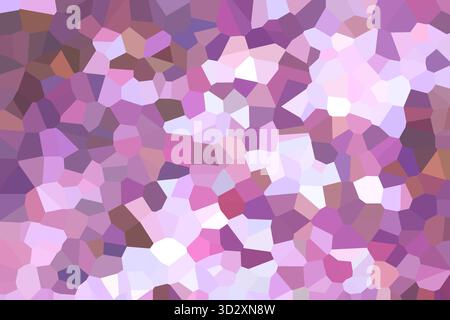 Abstract purple mosaic with pastel polygons creating a soft, colorful textured backdrop Stock Photo