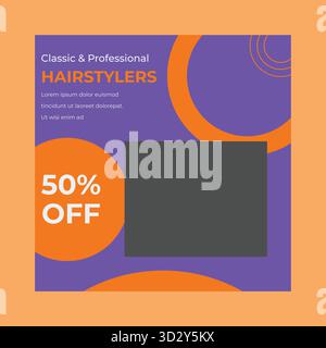 Social Media Post Template Stock Vector