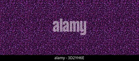 Purple glitter seamless pattern with sparkling dots in deep violet shades. Vector sequin texture in shiny mosaic style, for festive packaging Stock Vector