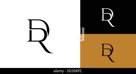 modern and Luxury DR logo design Stock Vector