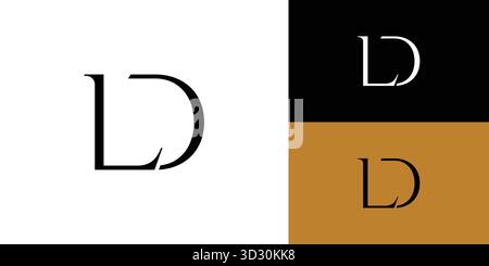 modern and Luxury LD logo design Stock Vector