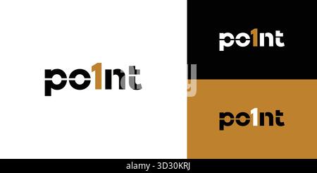Unique and modern Point logo design Stock Vector