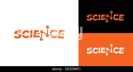 modern and fun science logo design Stock Vector