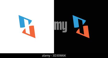Modern and strong letter SI initials logo design Stock Vector