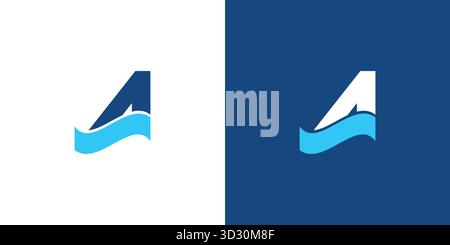 Modern and strong letter A initials logo design Stock Vector