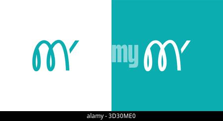 Modern and Unique letter MY initials logo design Stock Vector