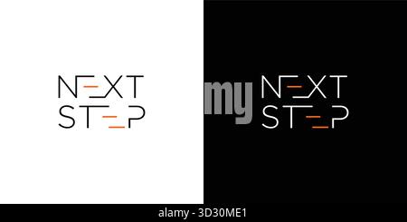 Unique and professional Next step logo design Stock Vector