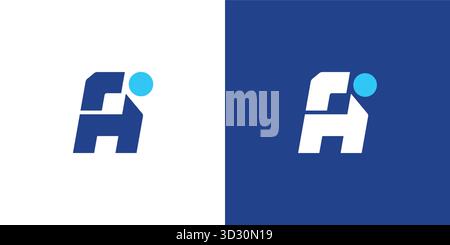 Modern AI monogram logo with futuristic design and gradient colors ...