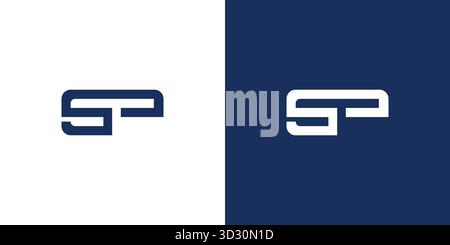 Modern and strong SP initials logo design Stock Vector