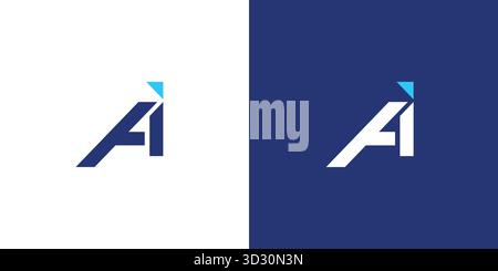 Modern and unique AI logo design Stock Vector