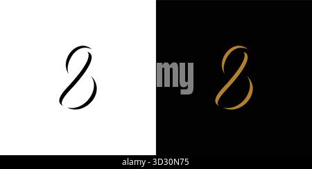 Luxurious and modern infinity 8 logo design Stock Vector