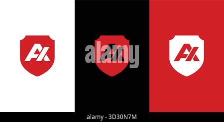 AI secure modern and strong logo design Stock Vector