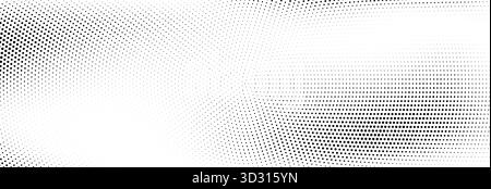 Concentric dotted noise gradient texture. Radial halftone grain background. Comic pop art backdrop for poster, banner, cover, print. Grunge fading overlay wallpaper. Vector cartoon grid pattern Stock Vector