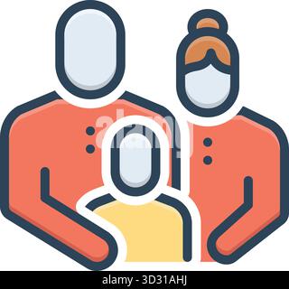 Icon for parental guidance, parental Stock Vector