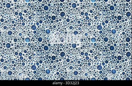 The seamless abstract blue background with circles. Stock Photo