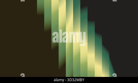 Pattern of green and yellow gradient stripes Stock Vector