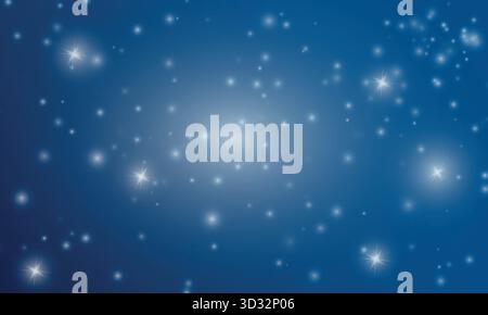 MobileChristmas background. On a blue bokeh background Stock Vector