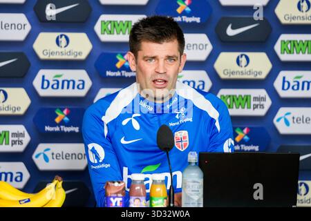Oslo, Norway. 3 Nov, 2025. Oslo 20251103. Morten Skjønsberg during the presentation of the squad for the men's national team's final matches in the World Cup qualifiers. The matches will be played against Estonia on November 13 and Italy on November 16. Photo: Gorm Kallestad / NTB   This text is auto translated Credit: NTB/Alamy Live News Stock Photo