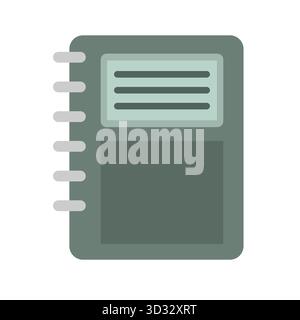 Closed notebook icon. Personal diary symbol. Office journal Vector. Stationery paper item. Stock Vector