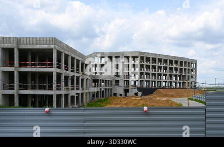 Unfinished or long-term construction in the city Stock Photo