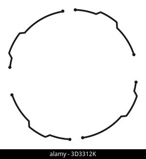 Futuristic circular design with geometric elements Stock Vector