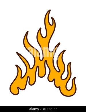 Illustration of stylized fire. Decorative element for design Stock ...