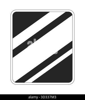 Wall mirror wooden frame 2D line object Stock Vector