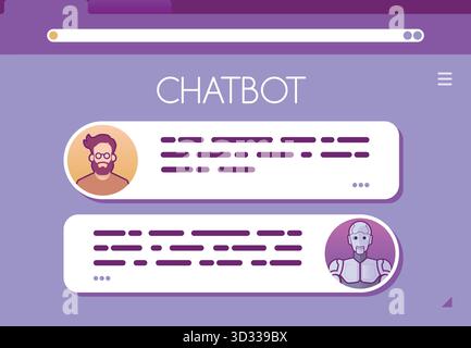Chatbot Online Service Stock Vector